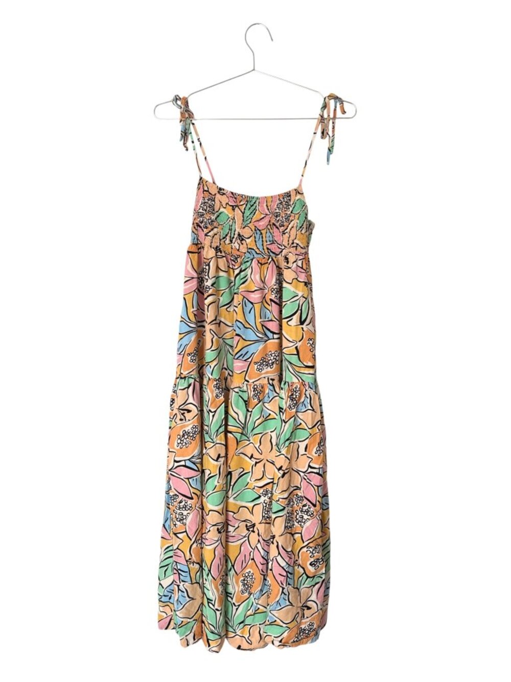 Astr The Label Marlene Tropical Papaya Midi Dress Sz S Resort Summer Boho - Picture 2 of 3